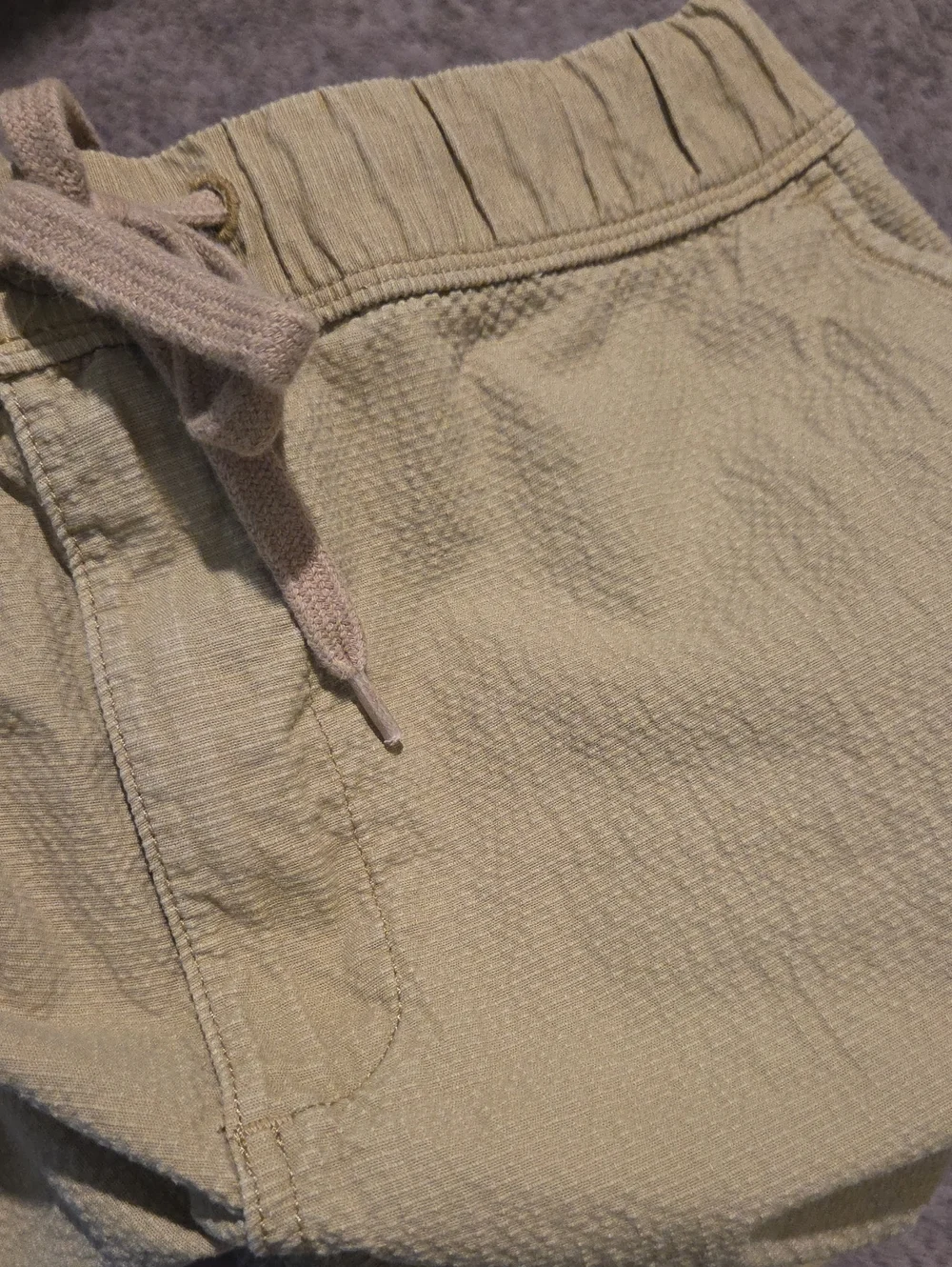 Sonoma Men's Corduroy Drawstring Pants in Light Tan
